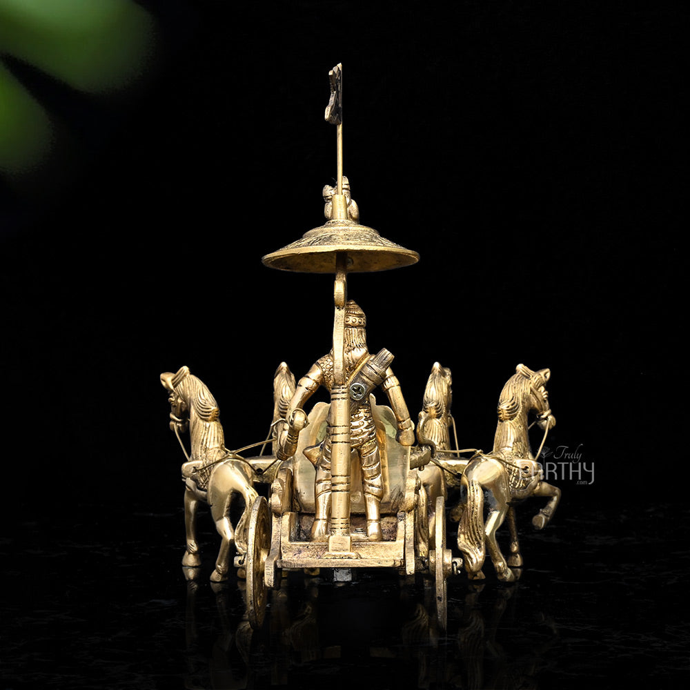 Krishna Arjuna Rath Chariot with 4 Horses, angel 4