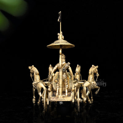Krishna Arjuna Rath Chariot with 4 Horses, angel 4