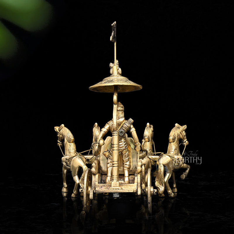 Krishna Arjuna Rath Chariot with 4 Horses, angel 4