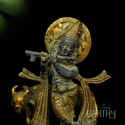 Brass Krishna Idol