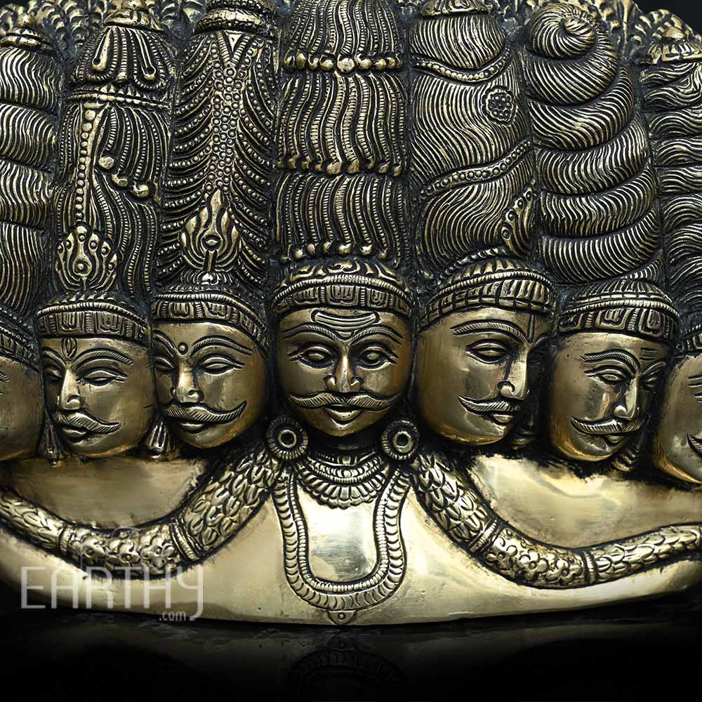 Brass 10 Headed Ravana &amp; Mandodri