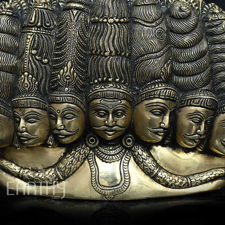 Brass 10 Headed Ravana &amp; Mandodri