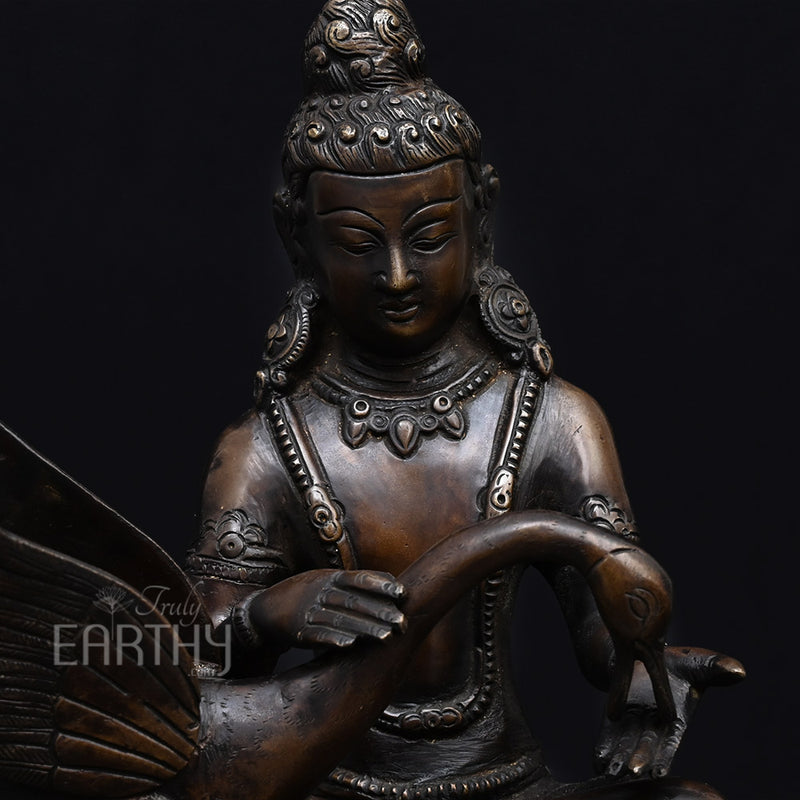 Lord Buddha with Swan l Brass Statue