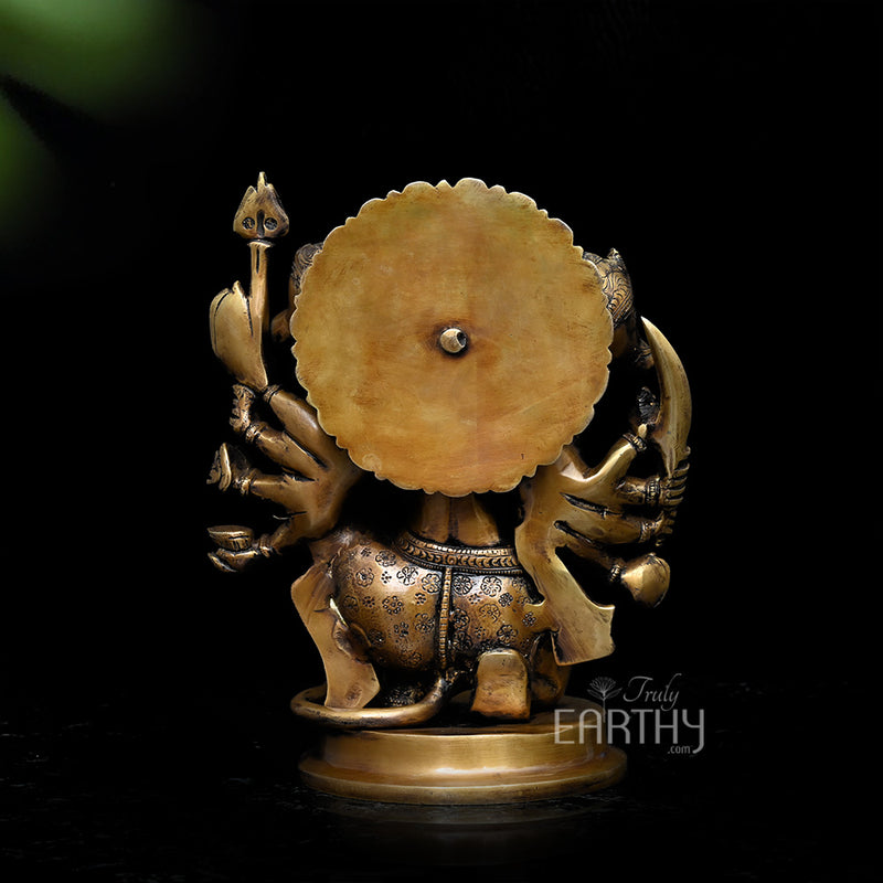 Brass Panchmukhi Hanuman Ji Idol