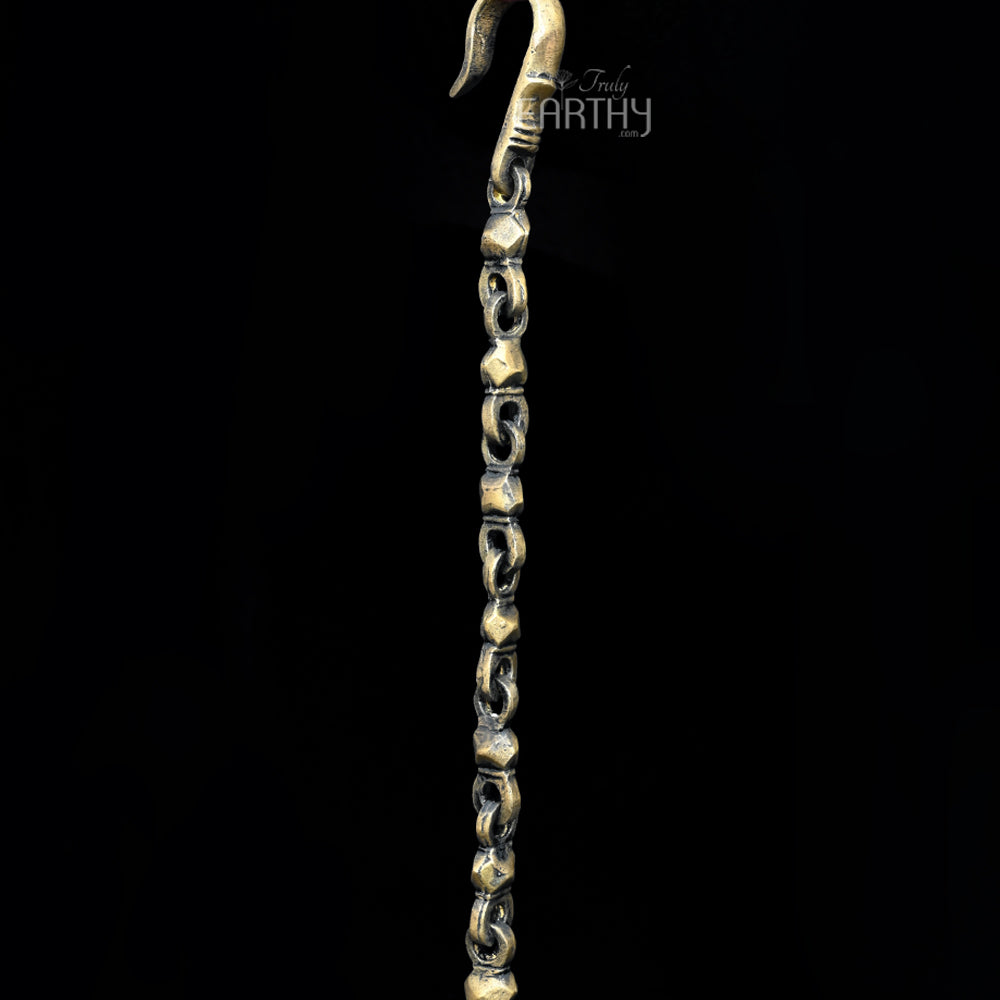 Brass Hanging Gaj-Laxmi Oil Lamp