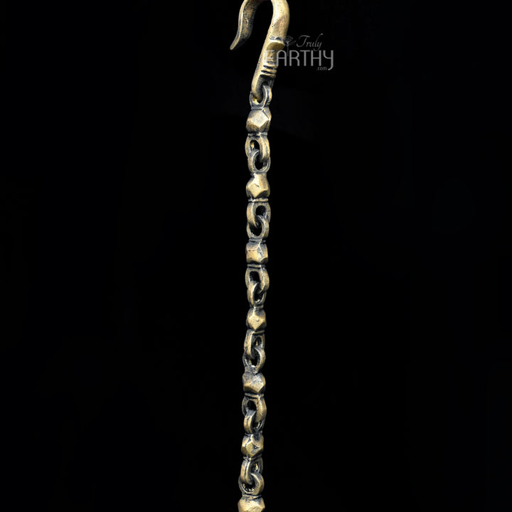 Brass Hanging Gaj-Laxmi Oil Lamp