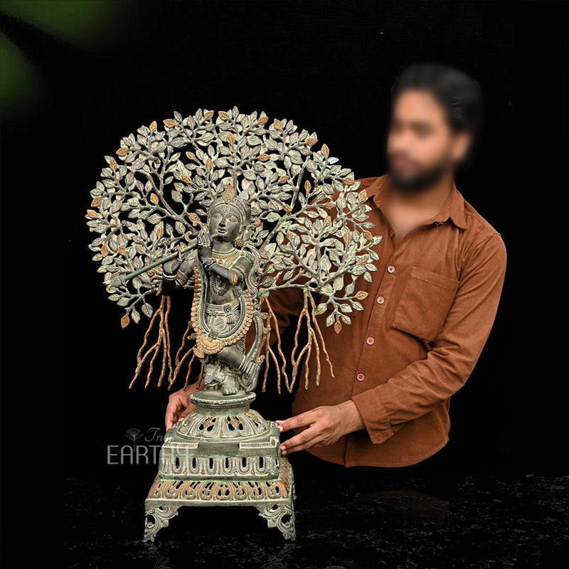 brass krishna sculpture_2
