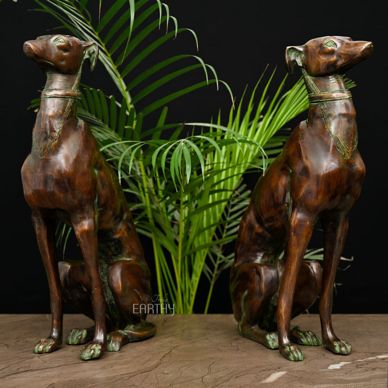 greyhound dog statue
