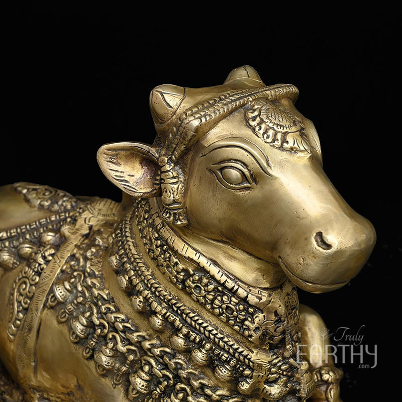 Brass Nandi Sculpture - Shiva&