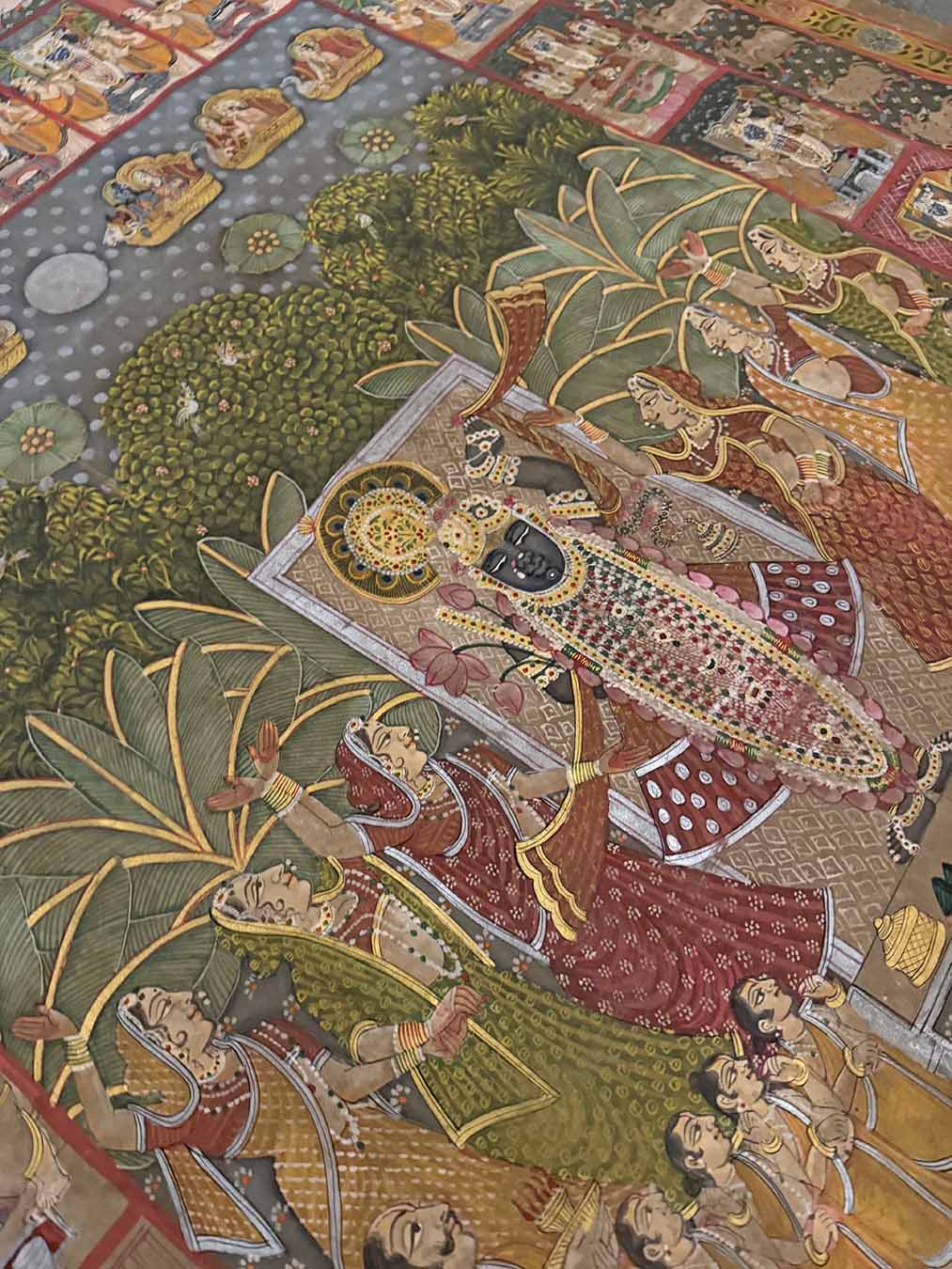 Shrinathji Pichwai Painting (Handmade / Unframed / 116 x 174.5 cm)