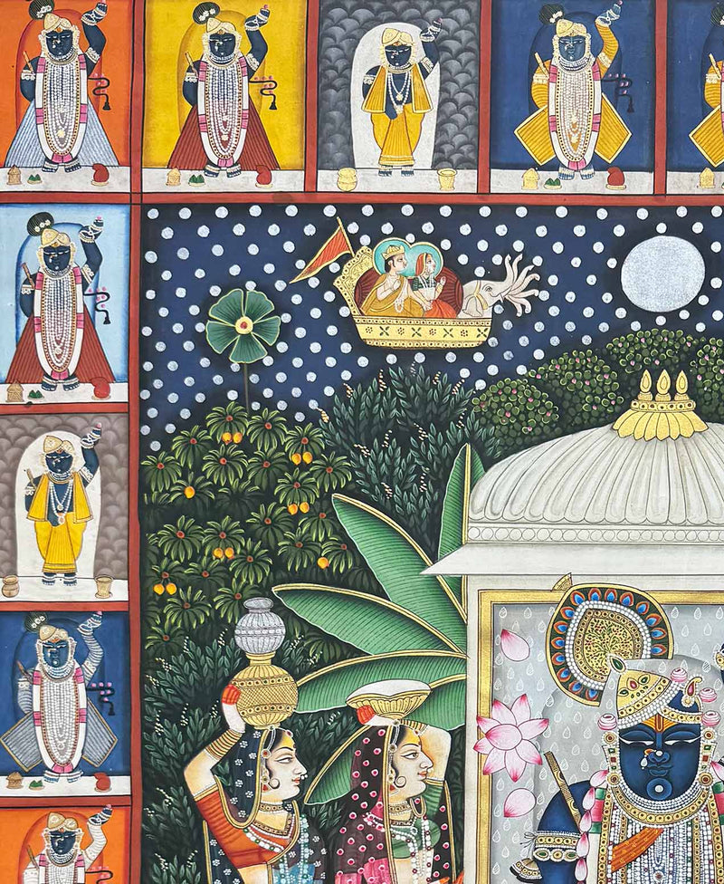 sharad purnima pichwai painting_5