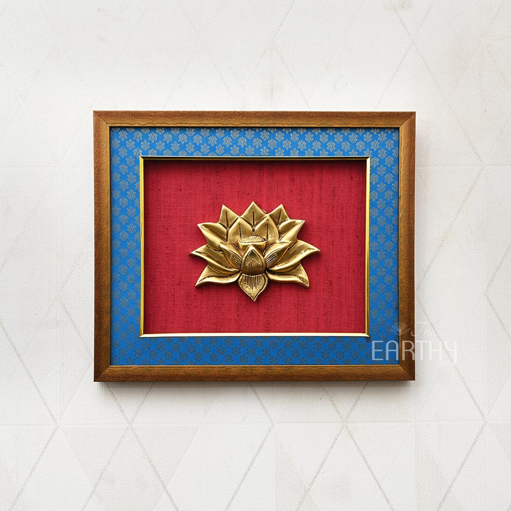 Brass Lotus Wall Hanging Frame