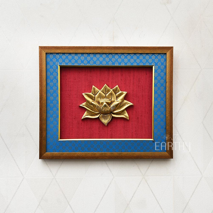 Brass Lotus Wall Hanging Frame