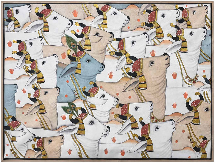 Cows Pichwai Painting for Sale