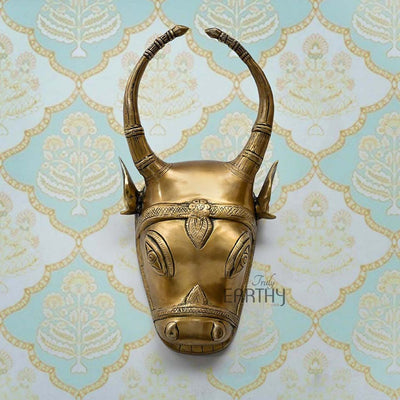 brass cow wall hanging