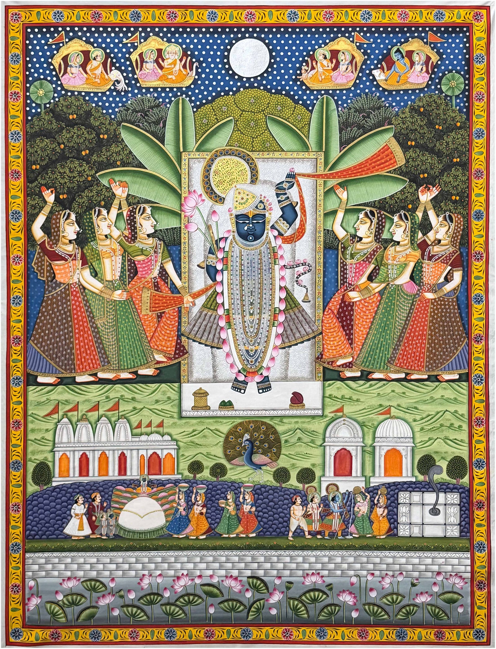 Exclusive Sharad Purnima Pichwai Painting