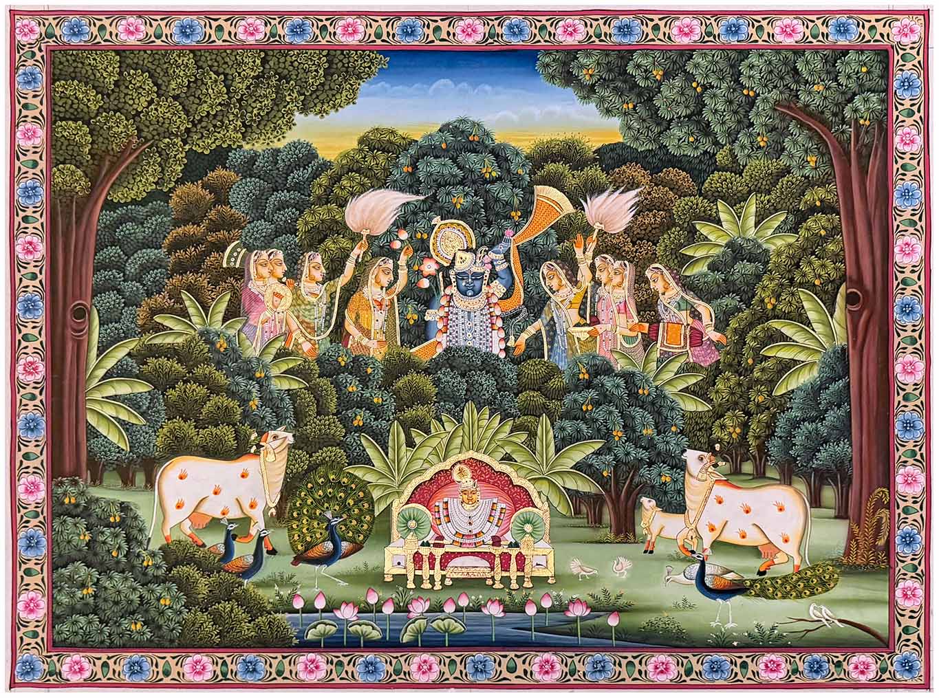 Original Gold Pichwai Painting for Sale