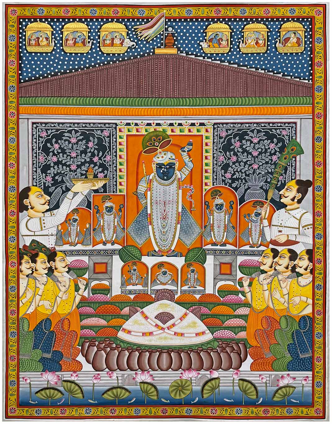 Handmade Annakut Pichwai Painting