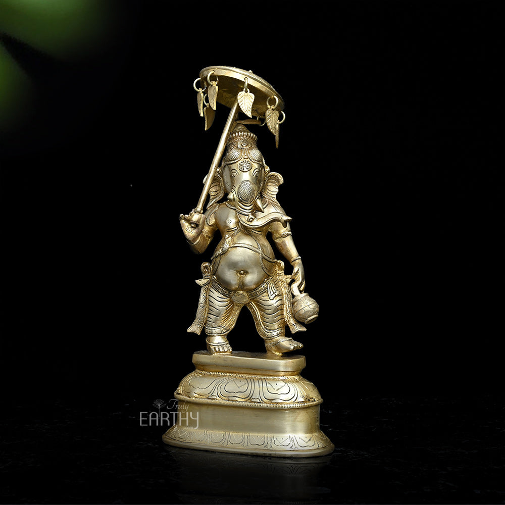 Lord Ganesha Idol with Umbrella Idol for Sale