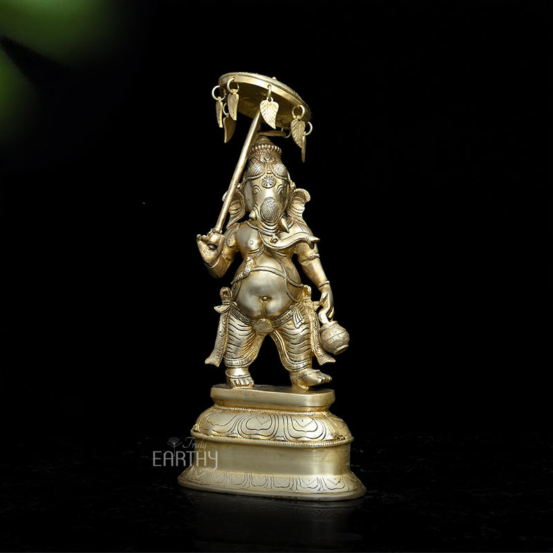 Lord Ganesha Idol with Umbrella Idol for Sale