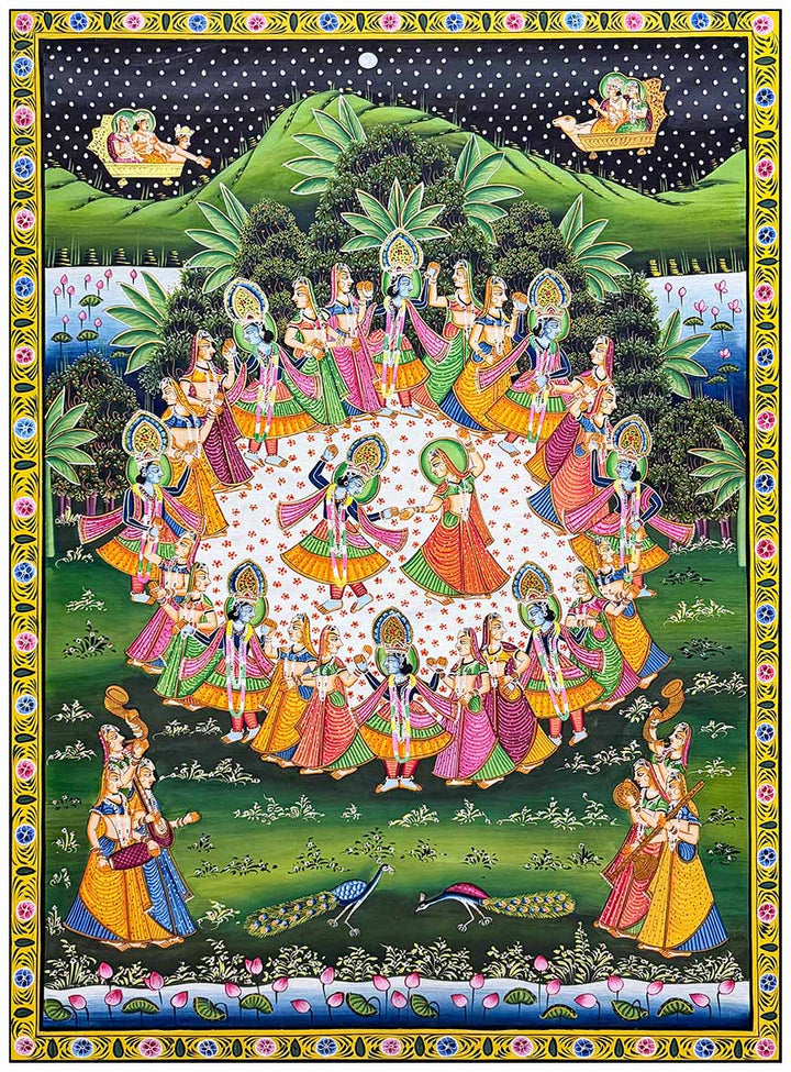 Lord Krishna Raslila Pichwai