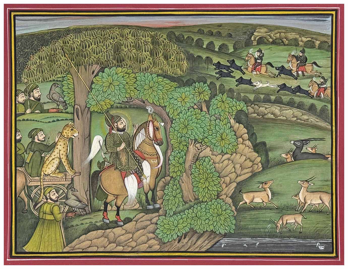 Maharana Bhim Singh Hunting Painting