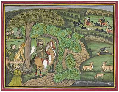 Maharana Bhim Singh Hunting Painting