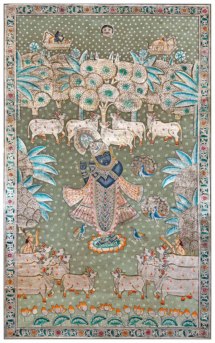 Pichwai Painting Shrinathji Darshan Antique Work