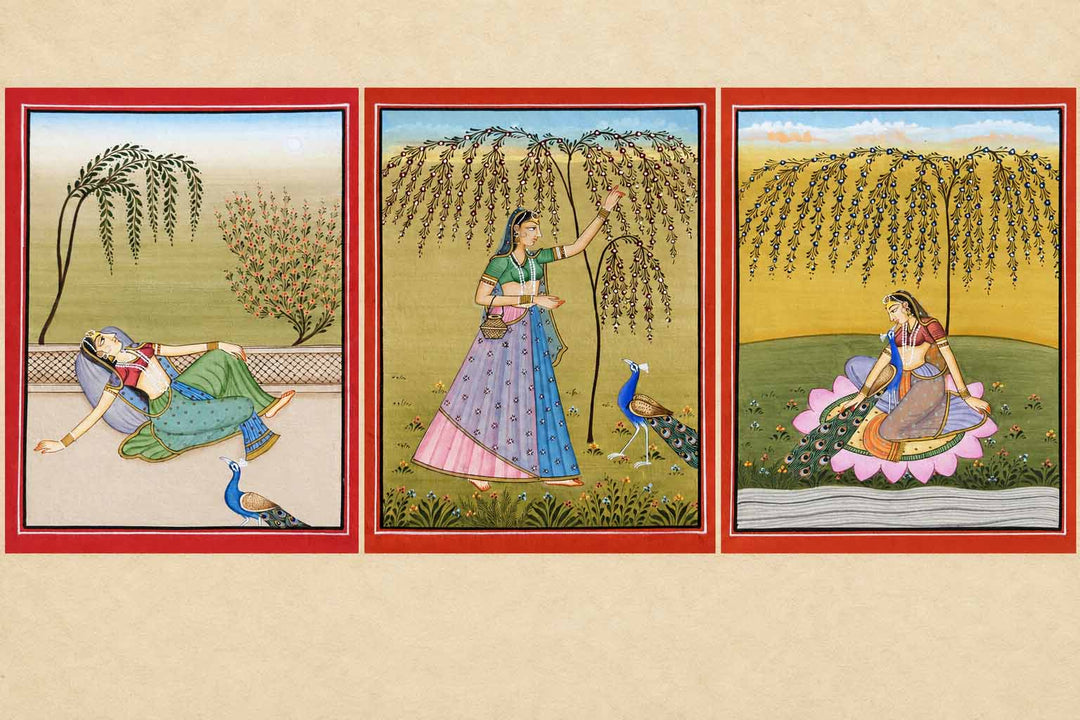 Ragini Paintings (3 Pcs) - Unframed