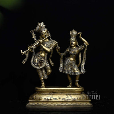 Brass Radha Krishna Statue for Sale