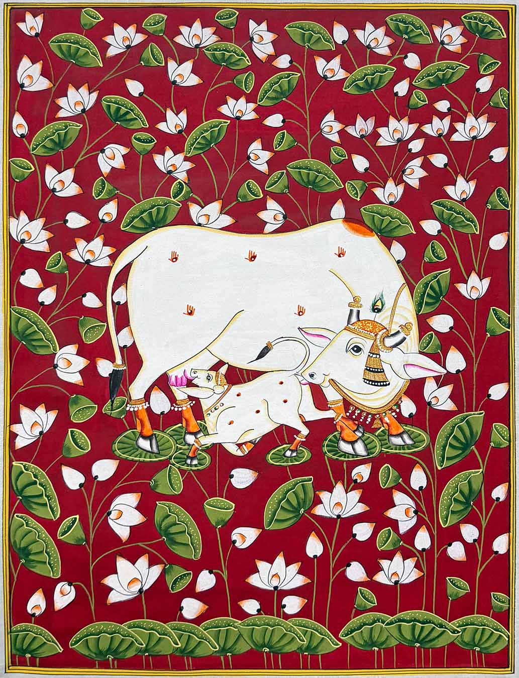 Red Cow PIchwai Painting for Sale