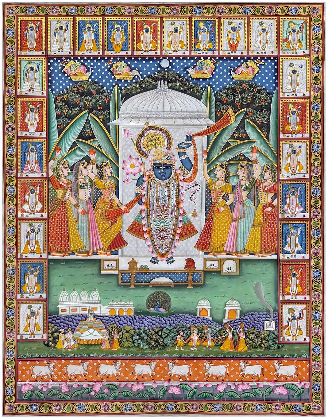 Sharad Purnima 24 Darshan - Pichwai Painting