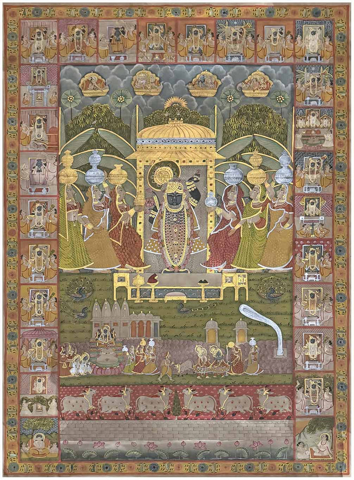 Sharad Purnima PIchwai Painting for Sale