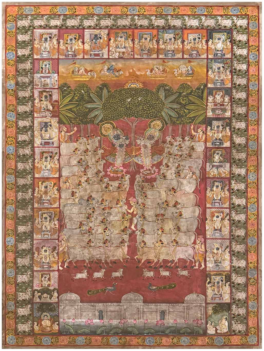 Shrinathji &amp; Dau Baba Utsav - Pichwai Painting