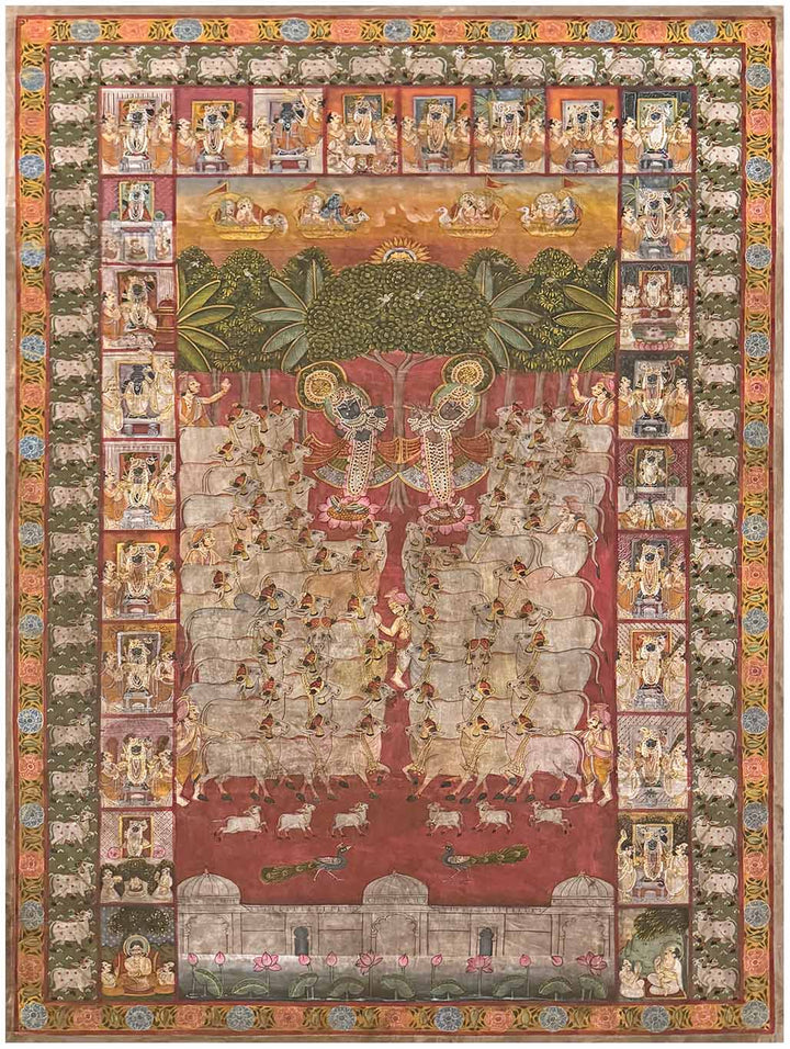Shrinathji &amp; Dau Baba Utsav - Pichwai Painting