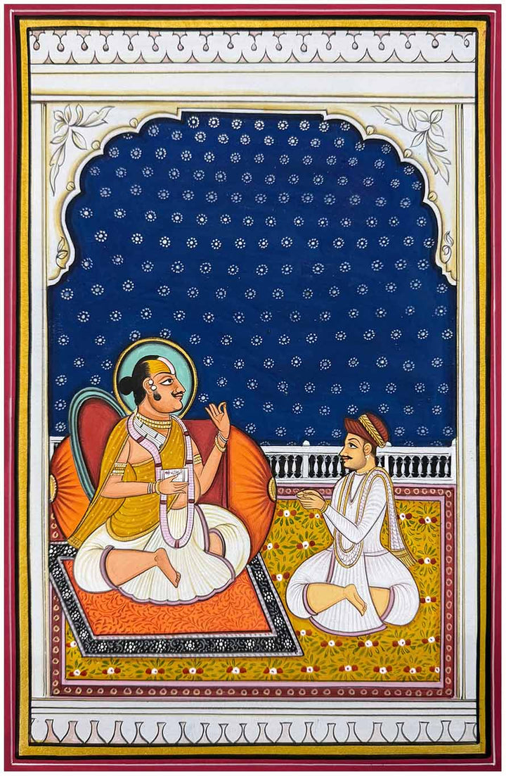 Tilkayat Damodarji Maharaj with a Shishya