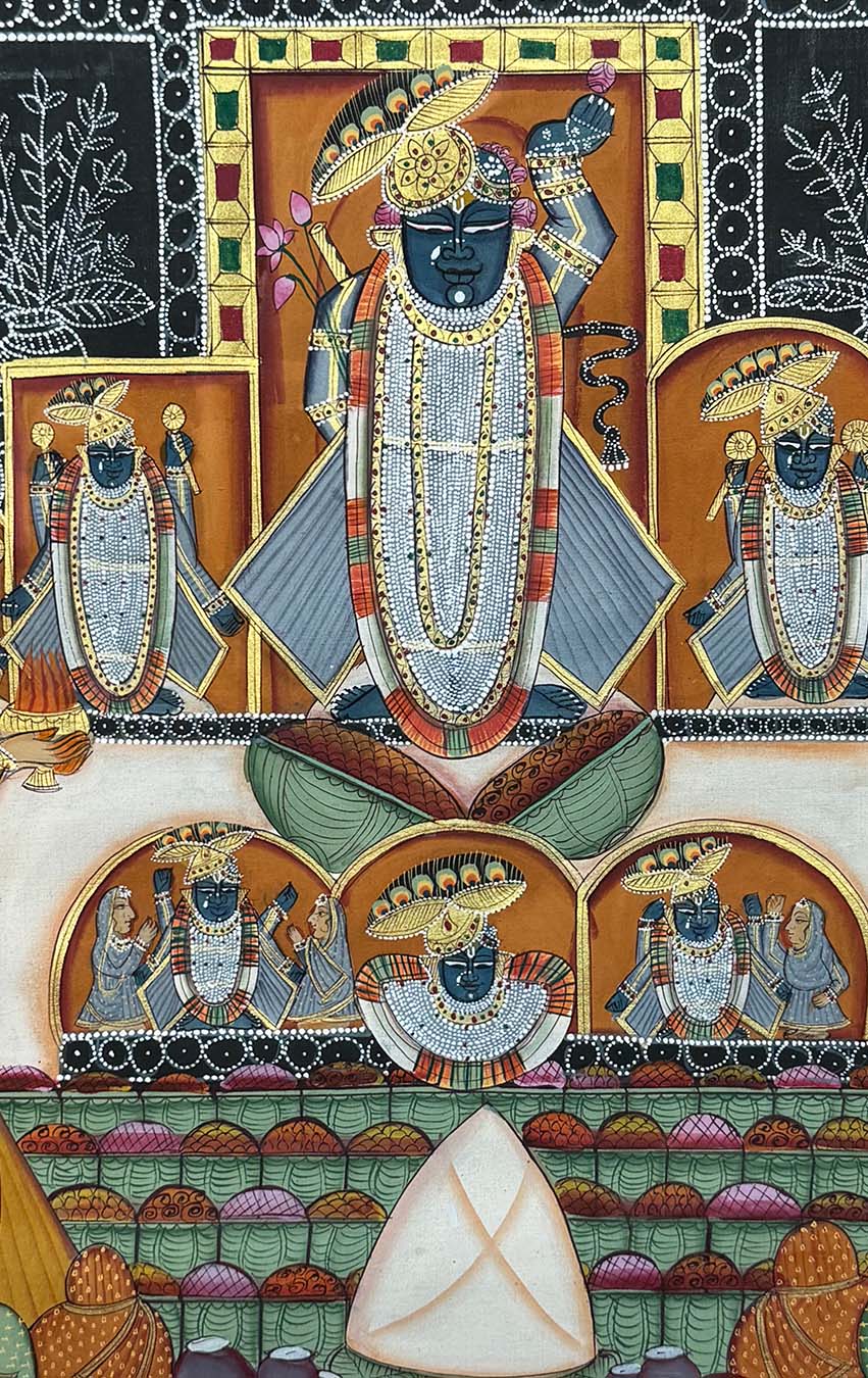 Annakut - Handmade Pichwai Painting (Unframed)
