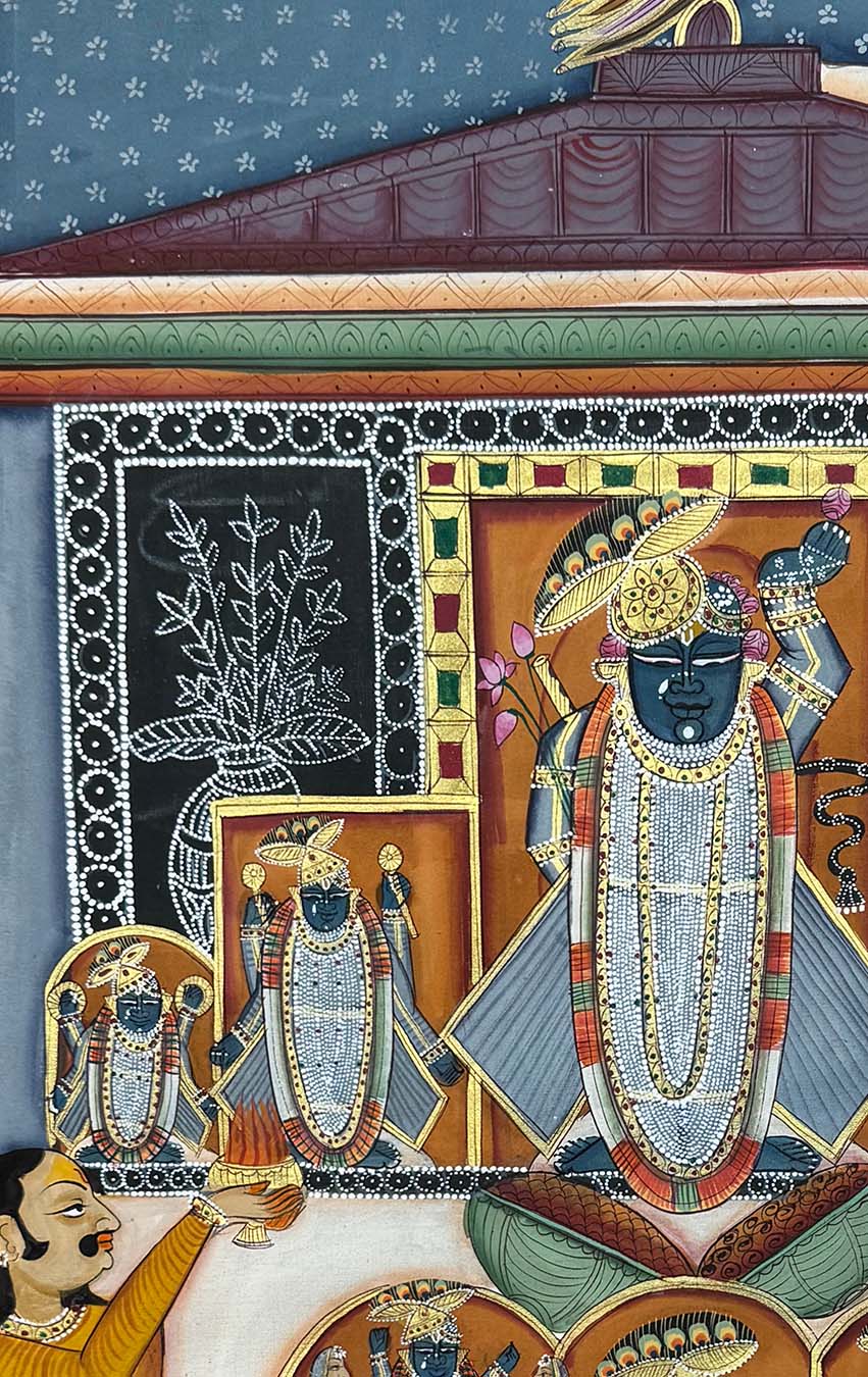 Annakut - Handmade Pichwai Painting (Unframed)