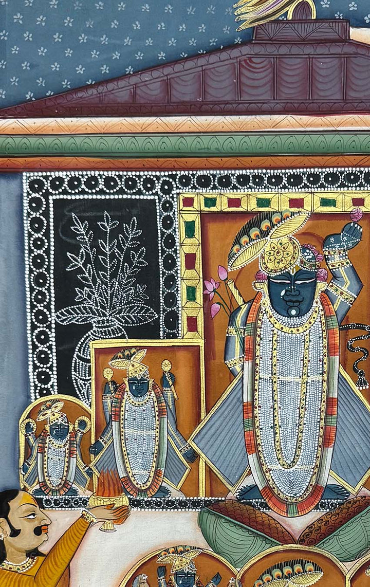 Annakut - Handmade Pichwai Painting (Unframed)