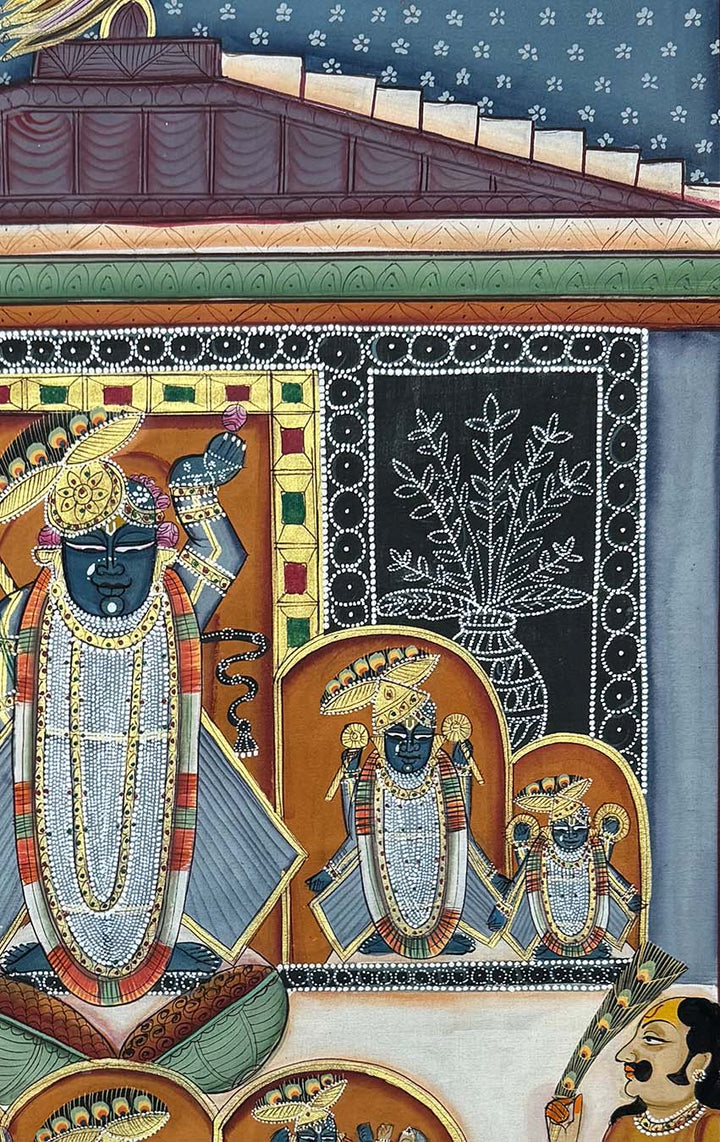 Annakut - Handmade Pichwai Painting (Unframed)