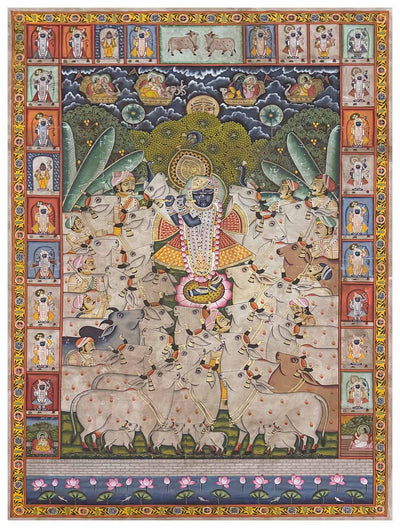 antique cows pichwai painting