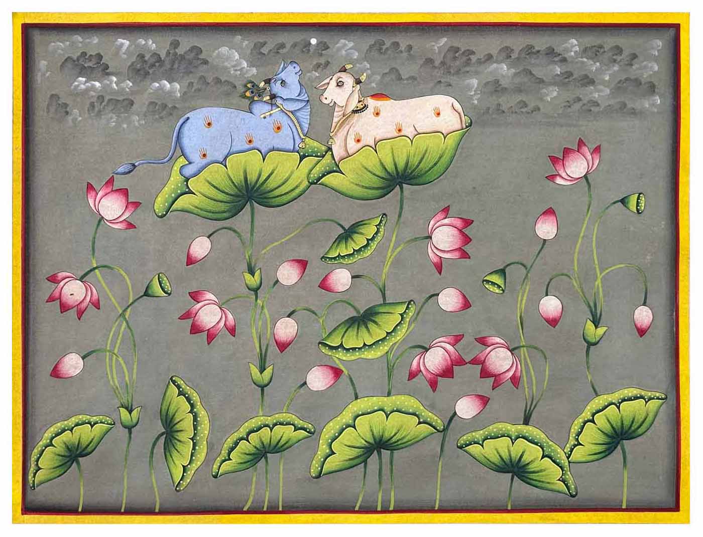 cows pichwai painting