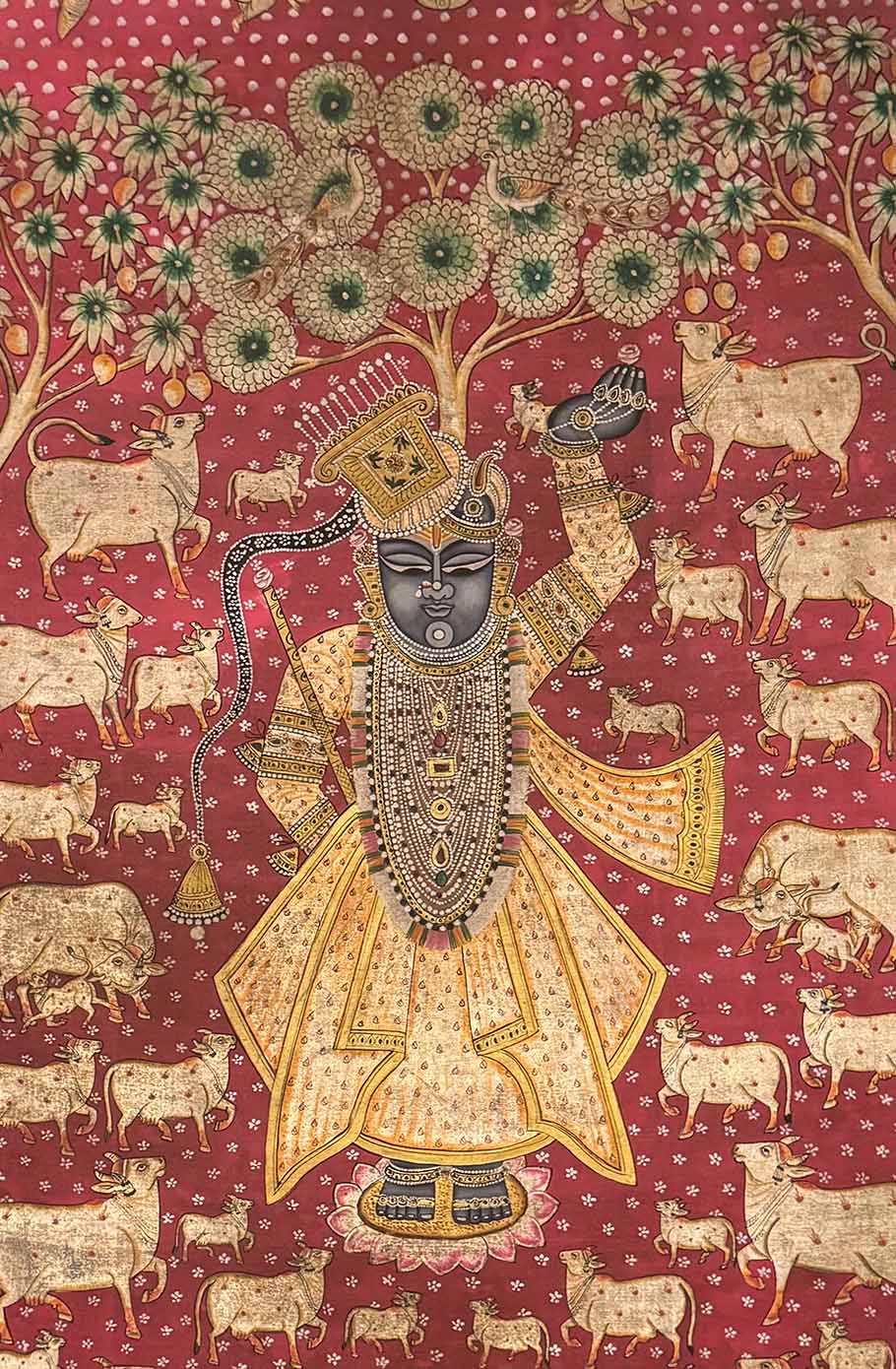 Vintage Shrinathji Painting (Handmade / Unframed / 91.4 x 147.3)