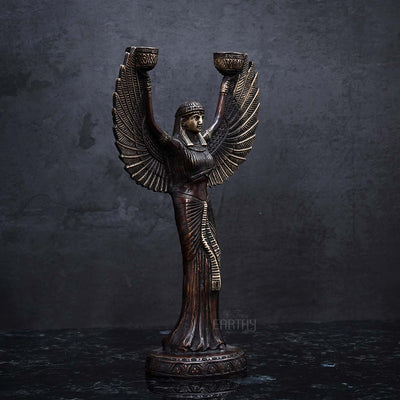 brass candle holder, angel 2