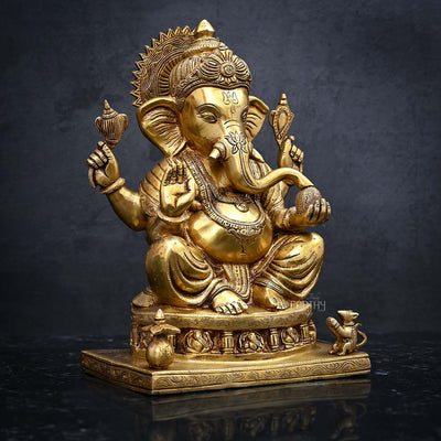 brass ganpati idol