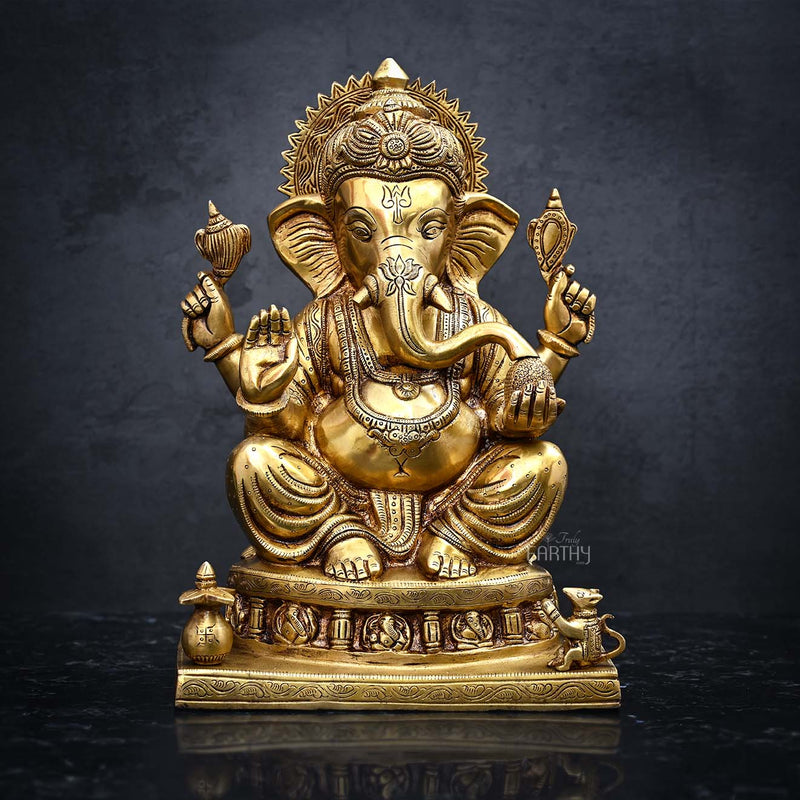 brass ganesha idol