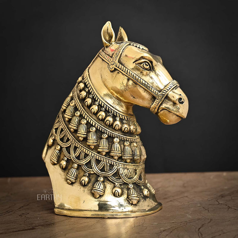 Brass Indian Horse Sculpture