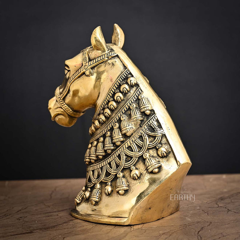 Brass Indian Horse Sculpture