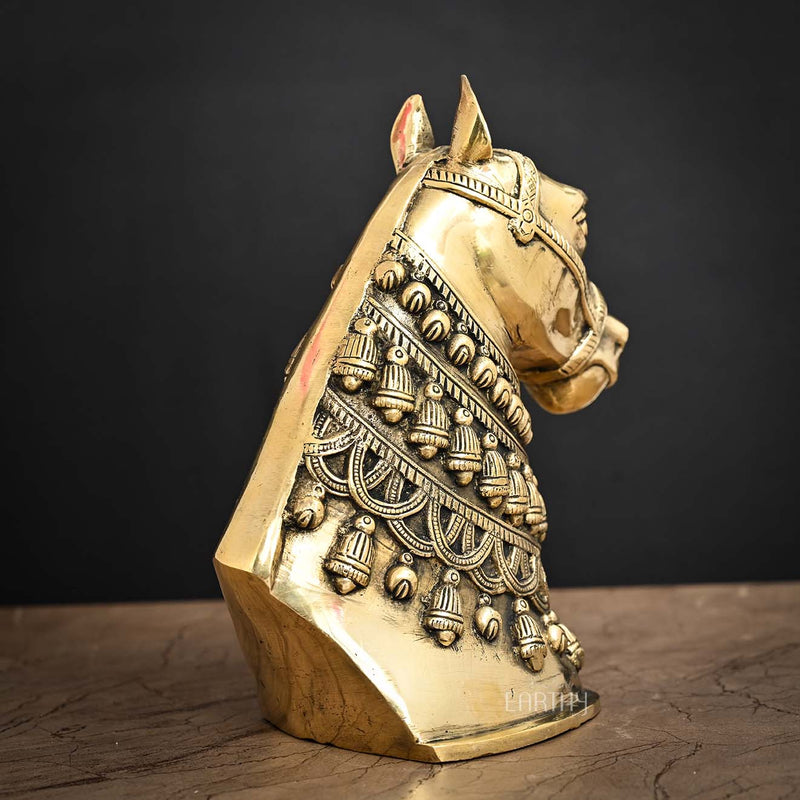 Brass Indian Horse Sculpture