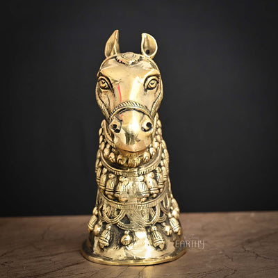 Brass Indian Horse Sculpture